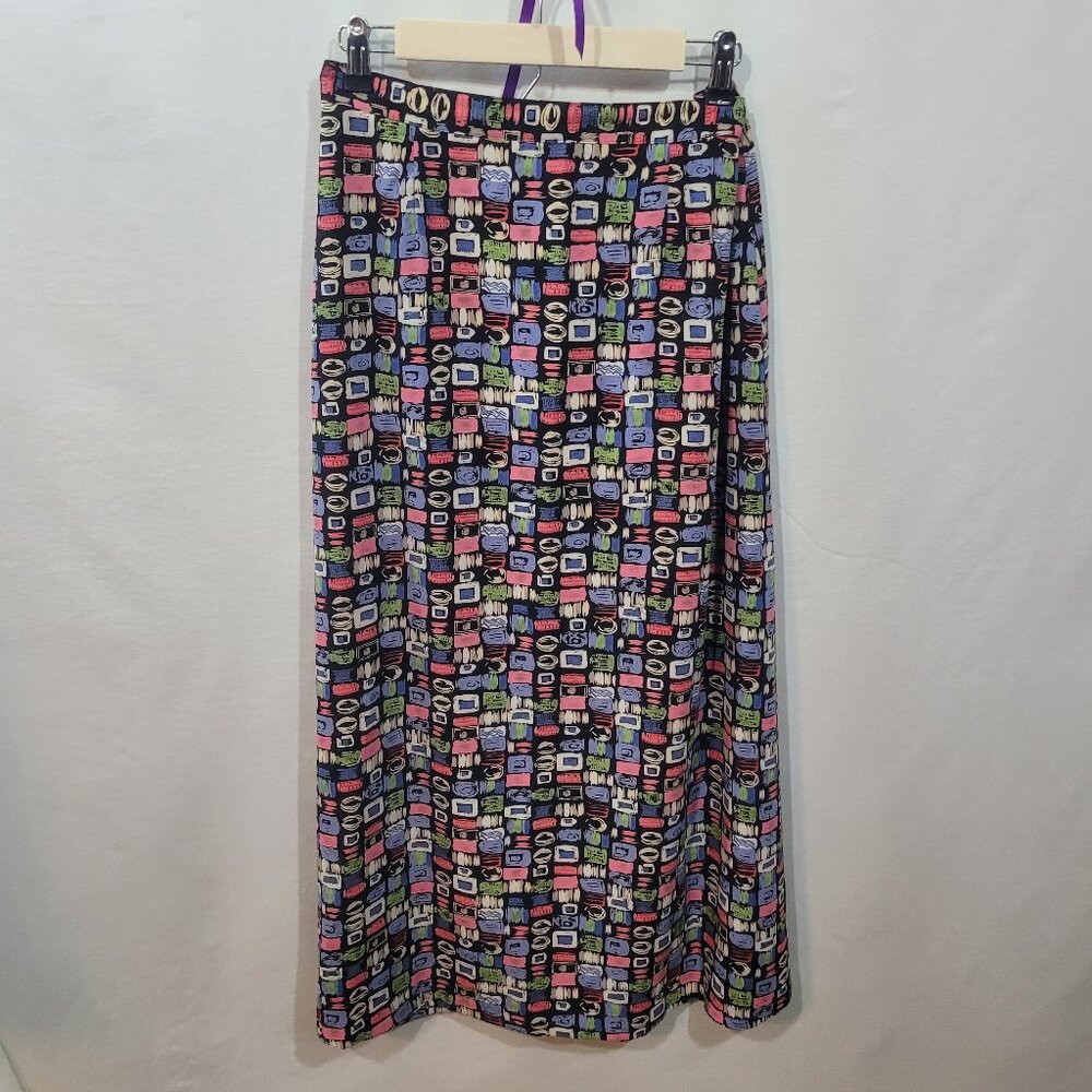 Vintage 90s Sag Harbor Geometric Print Skirt
